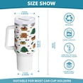 thumbnail image 3 of 40 Oz Car Handle Water Bottle Water Cup Water Bottle Water Jug Coffee Cup Travel Water Bottle Warm Christmas Pattern, 3 of 8
