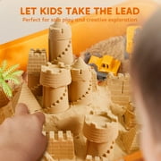 Klever Kits Construction Sensory Bin with Glow-in-The-Dark Stones, Play Sand Toy Gifts for Boys Girls Age 3+