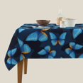 thumbnail image 5 of Zufioo Blue Butterfly Print Square Decorative Tablecloth, Wrinkle-resistant, Waterproof and Oil-resistant Tablecloth Coffee Table Cloth, Suitable for Restaurants-54"x54", 5 of 8