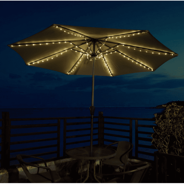 62 3ft Umbrella Solar String Lights 72led 8 String Light With Pointed Ground Stake Waterproof Outdoor Lighting For Patio Umbrellas Outdoor Use Camping Tent Walmart Com Walmart Com