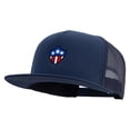 thumbnail image 2 of American Shield 5 Panel Mesh Trucker Snapback Cap - Navy OSFM, 2 of 5