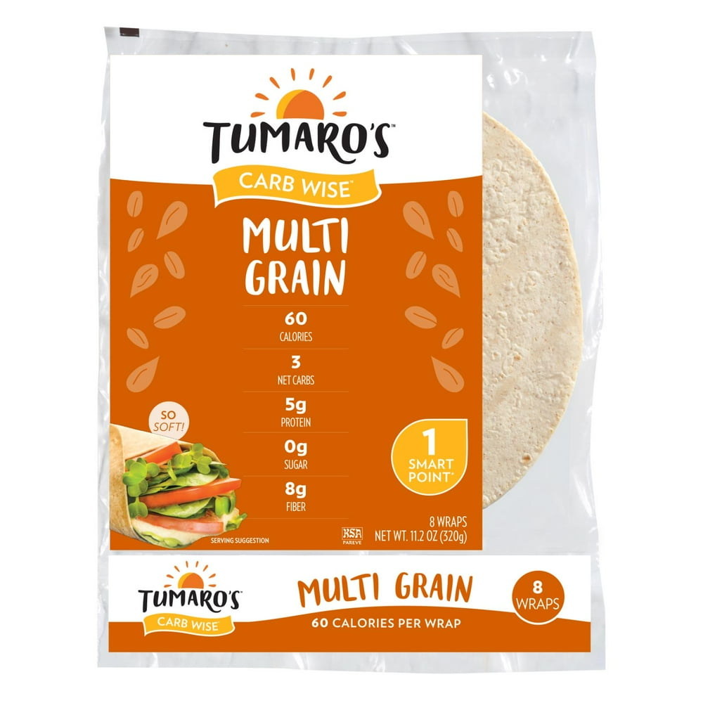Tumaro's 8" Carb Wise Tortilla Wraps Multigrain