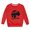 Red, variant on Boys Sweatshirts Kids Fashion Print Crew Neck Sweatshirt Long Sleeve Casual Hoodless Top Black 5-6 Years