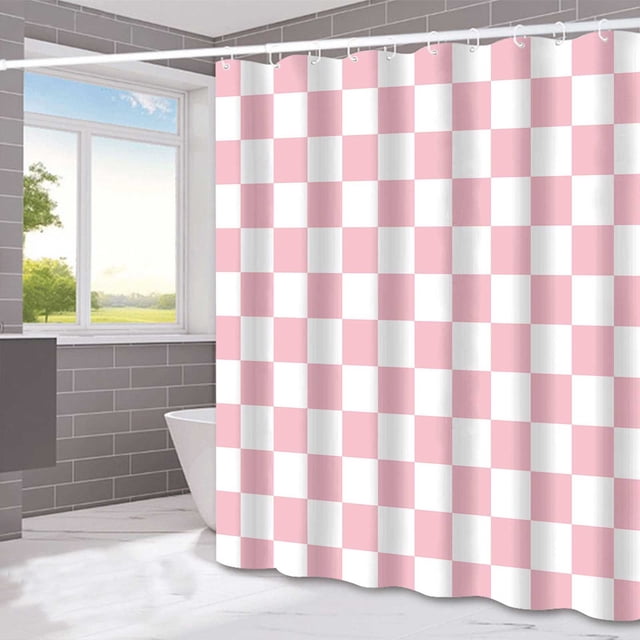 TIMIFIS Shower Curtain Floor Mat Four Piece Set Home Bathroom Dry Wet Separation Partition Shower Curtain Waterproof Shower Curtain Shower Curtain Liner