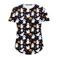 thumbnail image 6 of Women's Plus Halloween Short Sleeve T-Shirt Summer Fall Crewneck Pumpkin Printed Graphic Tee Tops M-5XL, 6 of 6