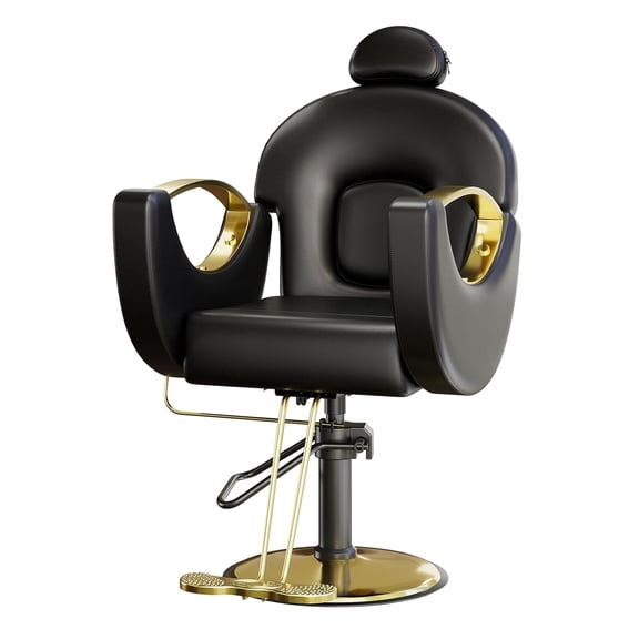 M optimized 360° Swivel Reclining Salon Chair with Heavy Duty Hydraulic Pump, Adjustable Headrest & Reclining Backrest, for Hair Stylist Barber Chair Stylist Chair for Home, Spa, Shampoo