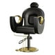 thumbnail image 3 of Historyli Silla de peluquería con rotación de 360 grados,reclinable e hidráulica,con altura ajustable,multifunción,color negro., 3 of 8