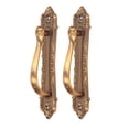 thumbnail image 3 of Lot de 2 Poignées de Porte de Grange en Bronze Antique Robustes, Poignées en Alliage d'Aluminium Montées en Surface avec Motifs Rétro Sculptés - Toucher Lisse, Résistant à la Rouille, Installation Facile pour Portes de Grange, Portes en Bois,, 3 of 7