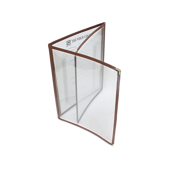 Excellante 8.5" x 11" triple fold menu cover, brown, comes in each