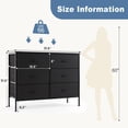 thumbnail image 2 of CONCETTA 6-Drawer Fabric Dresser Storage Chest for Bedroom, Closet, Storage Furniture for Adults, Black, 2 of 9
