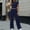 Suit-588Navy, variant on Gamivast Two Piece Sets for Women Crew Neck Short Sleeve Crop Tee & Sweatpants Solid Soft Comfy Joggers Lounge Wear Sporty Gym Running Matching Outfits