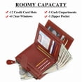 thumbnail image 5 of FALAN MULE Small Wallet for Women Genuine Leather Bifold Purse RFID Blocking Card Holder, 5 of 7
