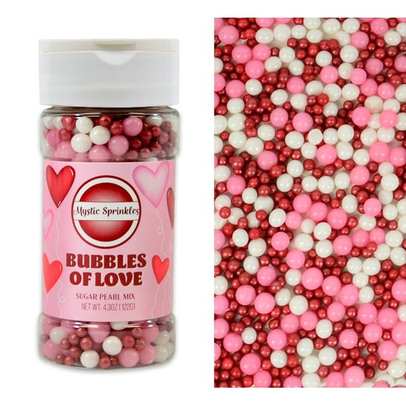 Mystic Sprinkles Bubbles of Love Sugar Pearl Mix 4.3oz Bottle