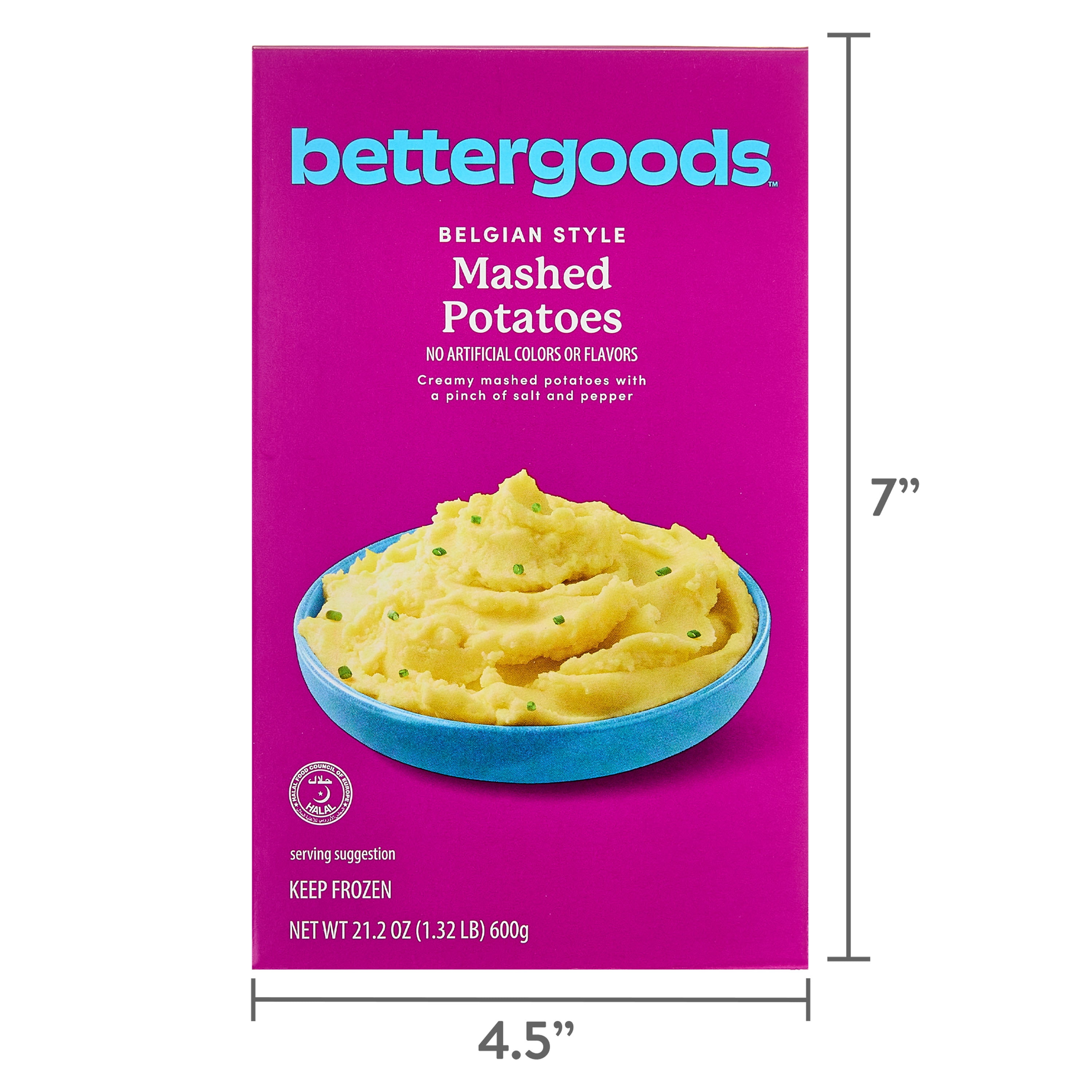 bettergoods Belgian Style Mashed Potatoes, 21.2 oz (Frozen)