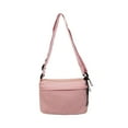 thumbnail image 2 of Canvas Crossbody Purse - Women's Lightweight Shoulder Bag Minimalist Messenger Bag Casual Daypack Organizational Pocket Handbag(Pink), 2 of 6