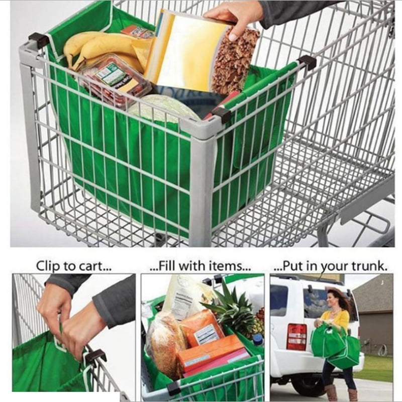 Ostrifin Reusable Grocery Shopping Tote Bags Eco Foldable Trolley Cart Storage Bag
