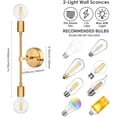 thumbnail image 7 of EASTIN Vanity Light Fixtures,Modern Wall Mounted Lamp Brushed Brass Sconce, 7 of 7