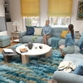 thumbnail image 4 of ZENELESS Large Fluffy Soft Rugs,9x12ft Non-Slip Carpet for Teen's Room Nursery Room Home Decor,Blue and Yellow, 4 of 5