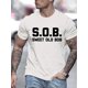 thumbnail image 1 of Men's Casual Summer T-Shirt with Print Pattern, Knit Fabric, Round Neck, Regular Fit, Adult Unisex - S.O.B. Sweet Old Bob Design, 1 of 8