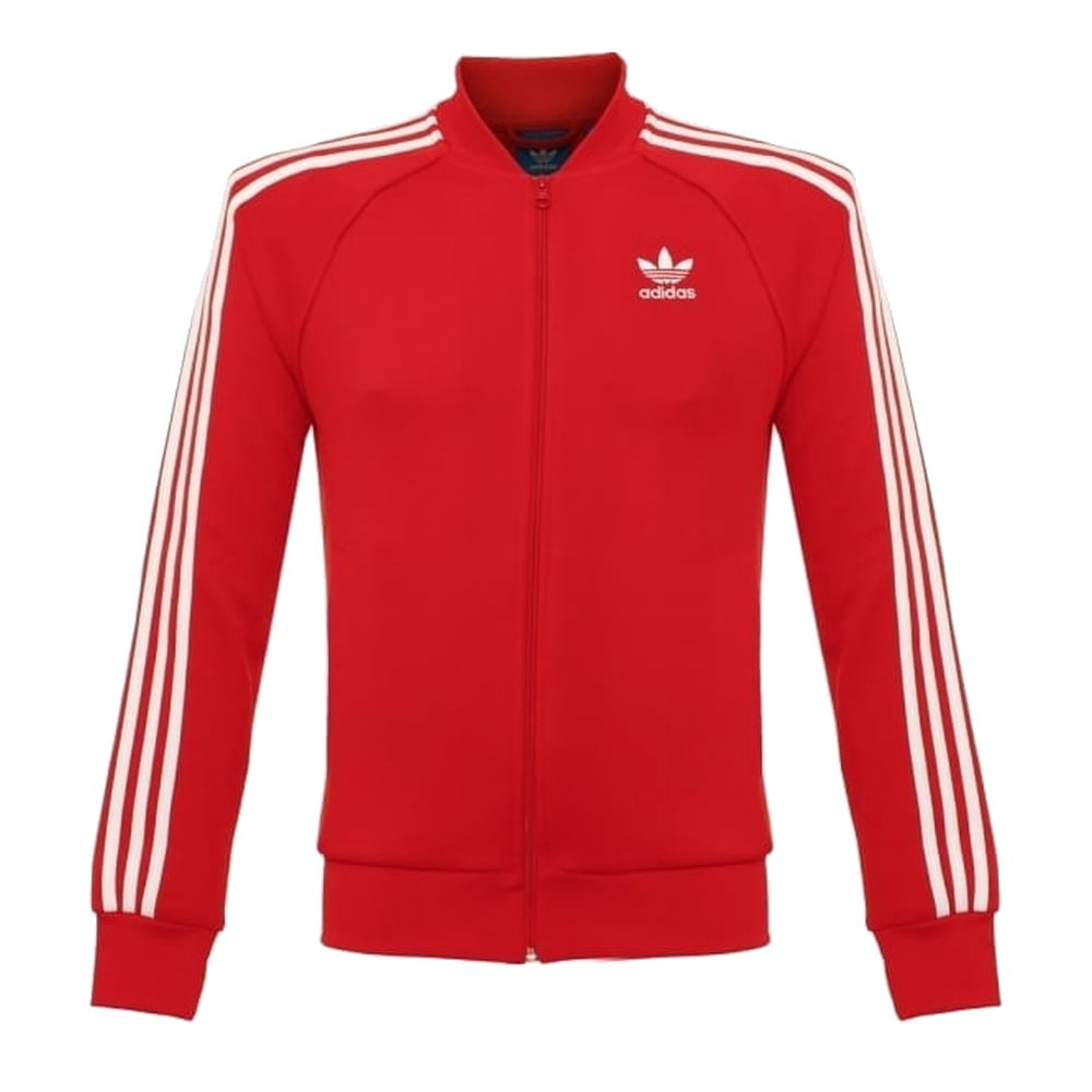 Adidas - Adidas NEW Vivid Red Mens Size 2XL Long-Sleeve Full Zip Track