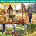 18 Inch Leaf Rake Rake for Leaves Set, Heavy-Duty Garden Rake for Lawns, 73-Inch ...
