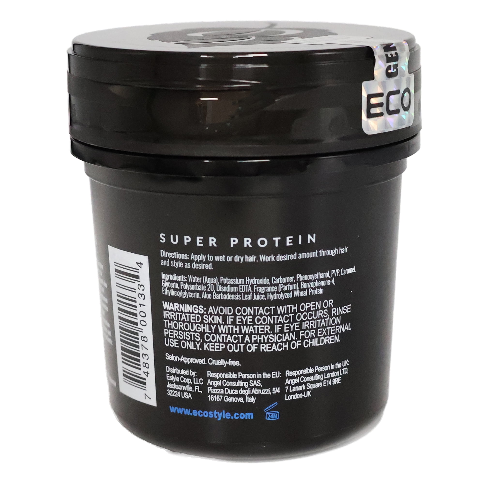 Eco Styling Gel Black [Super Protein] (16oz) - Black Beauty Supply