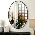 thumbnail image 3 of BEAUTYPEAK 26"x38" Oval Bathroom Mirror Wall Mirror,Black, 3 of 7