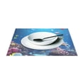 thumbnail image 3 of Turtle Fish Sea Coral 12×18 inch Placemats Heat Resistant Washable Foldable Rectangular Placemats Set Decoration Indoor Outdoor for Kitchen Dining Table 4PCs, 3 of 8
