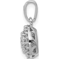 thumbnail image 2 of 14K White Gold 1/4Ct. Diamond Round Halo Cluster Pendant Made In India pm4751-025-wa, 2 of 5