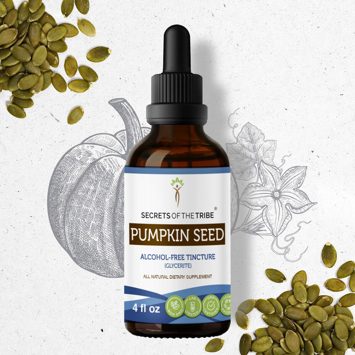 Pumpkin Seed Tincture AlcoholFREE Extract, Cucurbita Pepo Healthy