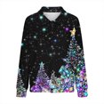 thumbnail image 7 of Fartey Christmas Sweaters for Women Dressy Casual Button Lapel Cardigan Ugly Funny Xmas Print Long Sleeve Cardigans Fall Winter Knitted Outerwear Purple L, 7 of 7