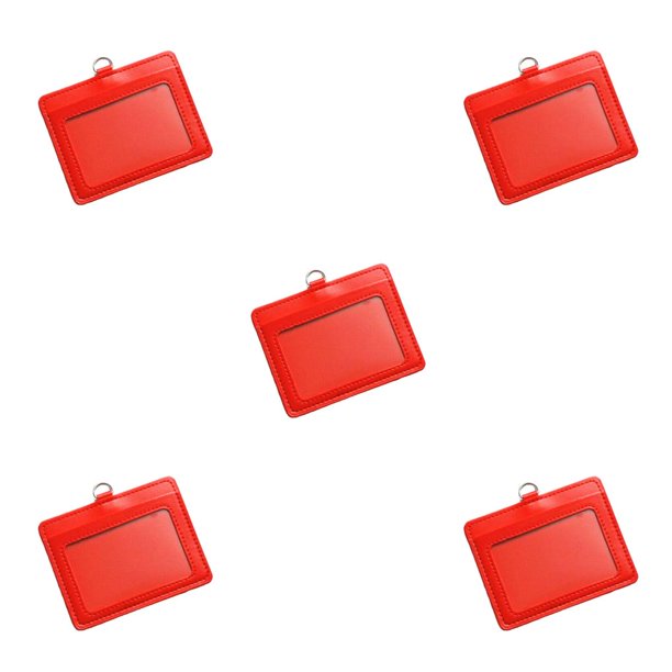 Tholdsy 10 piezas cubierta de tarjeta de identificación carcasa protectora tarjetas de autobús manga Horizontal/rojo Type2 NO2