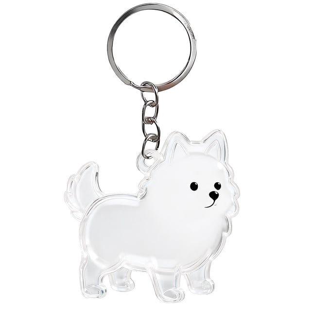 B Pet Hair Memorial Keychain Transparent Window Refillable Dog Cat Hair Storage Bottle Keepsake Pendant