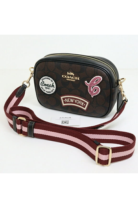 Pre-Owned Coach Mini Jamie Camera Bag Signature Canvas Patch CF455 Outlet Unused