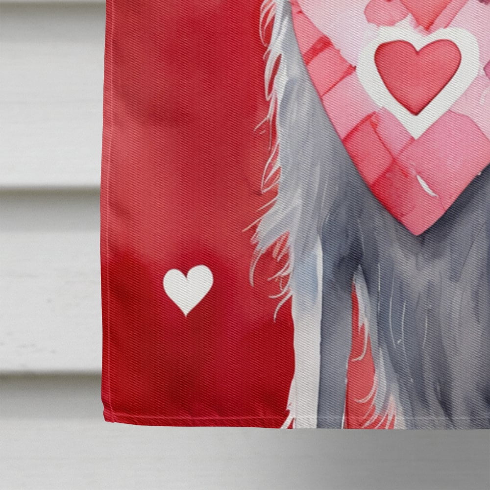 Scottish Deerhound My Valentine House Flag 28 in x 40 in
