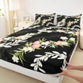 thumbnail image 3 of Feelyou Retro Western Flower Full Size Sheets for Female, Groovy Daisy Floral Bed Sheets, Leaf Botanical Sheet Sets, Breathable Home Decor, 4-Piece, 3 of 7