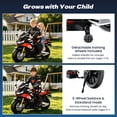 thumbnail image 5 of Track Seven 24V Ride on Motorcycle, Licensed Aprilia RSV4 Electric Motorcycle with Training Wheels, LED Lights, Music, Large Seat, Up to 10 Mph, 24V Ride on Toy Car for Boys Girls Aged 3+, Black, 5 of 11