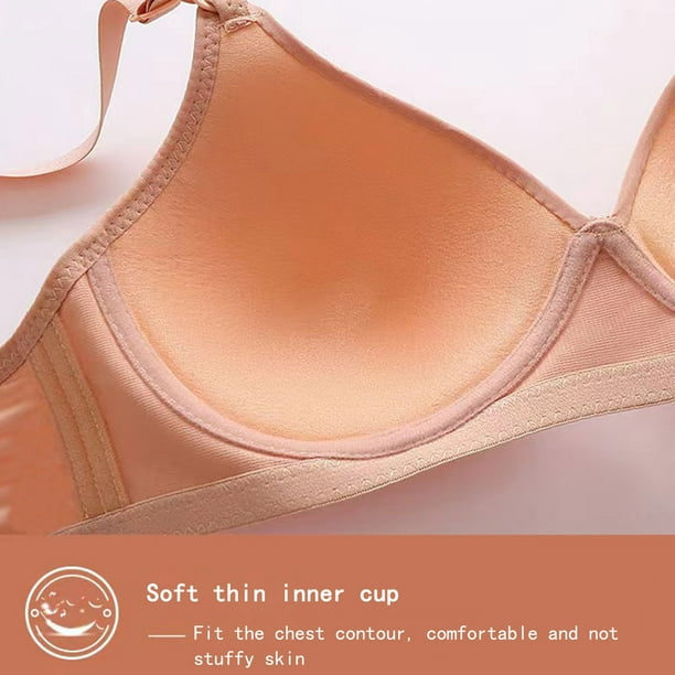 Buy Only a Bra, 9 Colors Cotton Cup Comfortable Sleepwear Wire Free  Bralette Pullover Underwear Young Girls Lingerie Gold Cup Size 80A at