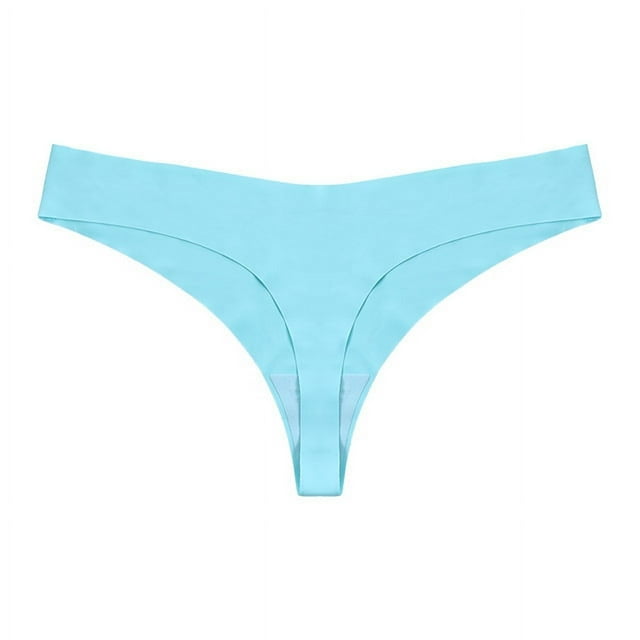 Xiao Hua Ropa interior sin costuras para mujer, bragas sexys de encaje estilo hipster, tanga, bragas, 3 piezas (azul fluorescente, L)