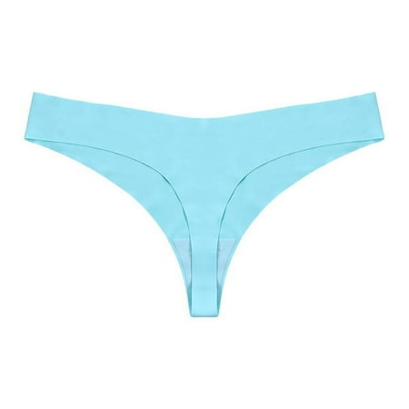 Nvzi-a Womens Seamless Underwears Panties Sexy Lace Hipster Bikini Thong Briefs Panty Underwear for Women 3pcs(Fluorescent Blue L)