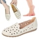 thumbnail image 3 of Mocasines Ahuecados para Mujer  Bailarinas Con Ojales Florales Viajes Al Aire Libre, 3 of 9