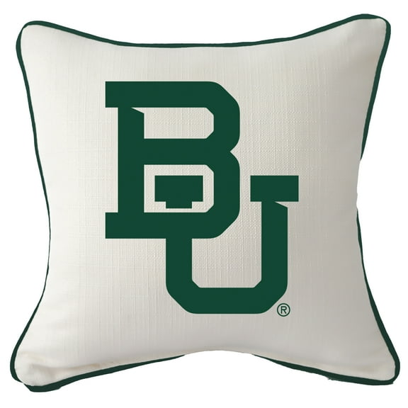 Baylor Bears Logo Square Piped Pillow
