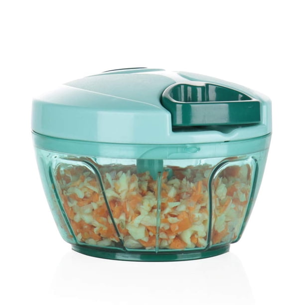 Procesador de alimentos manual Ourokhome, picador de verduras, 500 ml, azul