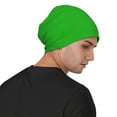thumbnail image 4 of Xecao Green Print Beanie Knitted Hat for Men Women, Winter Fashion Knit Cuffed Caps Unisex, 4 of 7