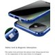 thumbnail image 4 of Funda antimiradas para iPhone 12 Pro Max, con fuerte adsorción magnética, protector de lente de cámara, marco de metal 360, protección de cuerpo completo, vidrio de doble cara (iPhone12Promax, azul) Ofspeizc CZDZ-ZH44-8, 4 of 8