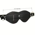 thumbnail image 3 of 1pc BDSM Adult Erotic Eye Mask Leather Connected Two Half Round Vertical Row 5 Nail Pin Buckle Eye Mask Flirting Sex Toy Adult Supplies, 3 of 4