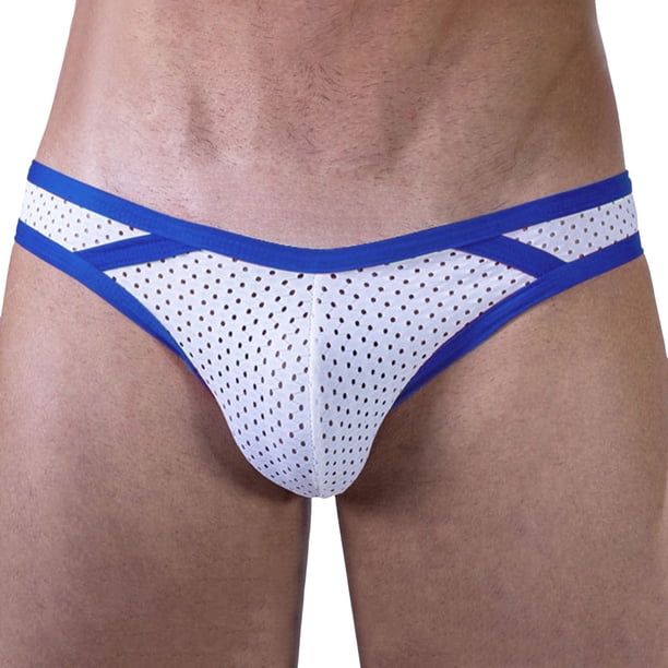 Ropa Interior Para Hombre, Pantalones Triangulares Transpirables De Malla De Nailon Para Hombre Con Bolsa Grande, Ropa Interior De Algodón De Color Sólido Y Moderna Para Hombre.