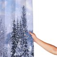 thumbnail image 3 of JOOCAR Winter Shower Curtain, Purple Christmas Forest Mountain Scenery Snow Covered Tree Seasonal Shower Curtain Set, Waterproof Polyester Fabric  72x72 Inches with Hooks, 3 of 7