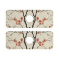 thumbnail image 7 of Yayeee Faucet Mat for Kitchen Sink 14.7" Diatomite Long Splash Guard Pad, Light Red Flowers, 2 Pack, 7 of 7