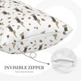 thumbnail image 3 of Uemuo Dachshund Dog Print Throw Pillow Case – Cozy & Soft Cushion Cover, Hypoallergenic Pillow Case for Sleeping, Perfect for Women with Envelope Closure-14"x20", 3 of 6